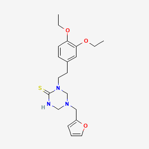 1-(3,4-DIETHOXYPHENETHYL)-5-(2-FURYLMETHYL)-1,3,5-TRIAZINANE-2-THIONE