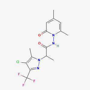 2-[4-CHLORO-5-METHYL-3-(TRIFLUOROMETHYL)-1H-PYRAZOL-1-YL]-N-[2,4-DIMETHYL-6-OXO-1(6H)-PYRIDINYL]PROPANAMIDE