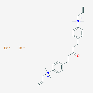 molecular formula C27H38Br2N2O B043479 4,4'-(3-Oxo-1,5-pentanediyl)bis(N,N-dimethyl-N-2-propenylbenzenaminium) dibromide CAS No. 402-40-4