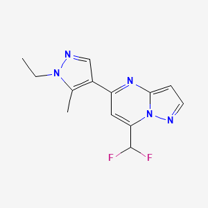 7-(difluoromethyl)-5-(1-ethyl-5-methyl-1H-pyrazol-4-yl)pyrazolo[1,5-a]pyrimidine