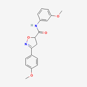 N~5~-(3-METHOXYPHENYL)-3-(4-METHOXYPHENYL)-4,5-DIHYDRO-5-ISOXAZOLECARBOXAMIDE