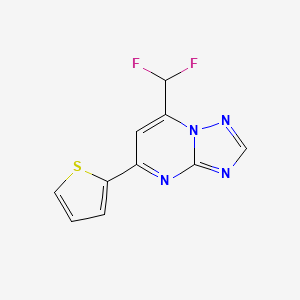 molecular formula C10H6F2N4S B4347931 7-(difluoromethyl)-5-(2-thienyl)[1,2,4]triazolo[1,5-a]pyrimidine 