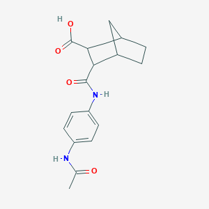 molecular formula C17H20N2O4 B434799 3-{[4-(Acetylamino)anilino]carbonyl}bicyclo[2.2.1]heptane-2-carboxylic acid CAS No. 353524-13-7