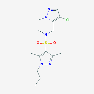 N~4~-[(4-CHLORO-1-METHYL-1H-PYRAZOL-5-YL)METHYL]-N~4~,3,5-TRIMETHYL-1-PROPYL-1H-PYRAZOLE-4-SULFONAMIDE