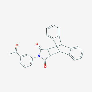 molecular formula C26H19NO3 B434807 17-(3-Acetylphenyl)-17-azapentacyclo[6.6.5.0^{2,7}.0^{9,14}.0^{15,19}]nonadeca-2(7),3,5,9(14),10,12-hexaene-16,18-dione CAS No. 326004-49-3