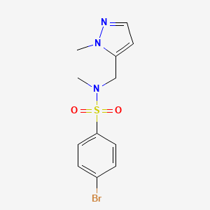 molecular formula C12H14BrN3O2S B4348074 4-BROMO-N~1~-METHYL-N~1~-[(1-METHYL-1H-PYRAZOL-5-YL)METHYL]-1-BENZENESULFONAMIDE 