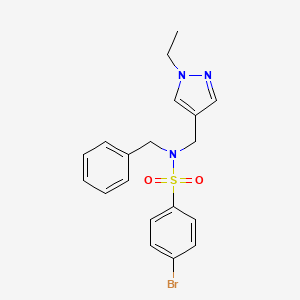 molecular formula C19H20BrN3O2S B4348077 N~1~-BENZYL-4-BROMO-N~1~-[(1-ETHYL-1H-PYRAZOL-4-YL)METHYL]-1-BENZENESULFONAMIDE 