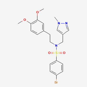 molecular formula C21H24BrN3O4S B4348080 4-BROMO-N~1~-(3,4-DIMETHOXYPHENETHYL)-N~1~-[(1-METHYL-1H-PYRAZOL-4-YL)METHYL]-1-BENZENESULFONAMIDE 