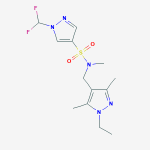 1-(DIFLUOROMETHYL)-N~4~-[(1-ETHYL-3,5-DIMETHYL-1H-PYRAZOL-4-YL)METHYL]-N~4~-METHYL-1H-PYRAZOLE-4-SULFONAMIDE