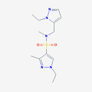 molecular formula C13H21N5O2S B4348123 1-ETHYL-N~4~-[(1-ETHYL-1H-PYRAZOL-5-YL)METHYL]-N~4~,3-DIMETHYL-1H-PYRAZOLE-4-SULFONAMIDE 