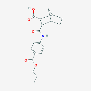 molecular formula C19H23NO5 B434815 3-{[4-(Propoxycarbonyl)anilino]carbonyl}bicyclo[2.2.1]heptane-2-carboxylic acid CAS No. 353524-17-1