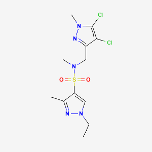 N~4~-[(4,5-DICHLORO-1-METHYL-1H-PYRAZOL-3-YL)METHYL]-1-ETHYL-N~4~,3-DIMETHYL-1H-PYRAZOLE-4-SULFONAMIDE