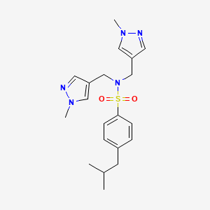 4-ISOBUTYL-N~1~,N~1~-BIS[(1-METHYL-1H-PYRAZOL-4-YL)METHYL]-1-BENZENESULFONAMIDE