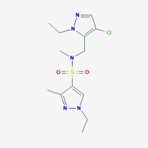 molecular formula C13H20ClN5O2S B4348181 N~4~-[(4-CHLORO-1-ETHYL-1H-PYRAZOL-5-YL)METHYL]-1-ETHYL-N~4~,3-DIMETHYL-1H-PYRAZOLE-4-SULFONAMIDE 