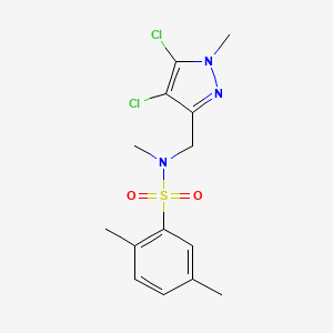 N~1~-[(4,5-DICHLORO-1-METHYL-1H-PYRAZOL-3-YL)METHYL]-N~1~,2,5-TRIMETHYL-1-BENZENESULFONAMIDE