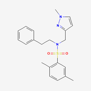 molecular formula C21H25N3O2S B4348194 2,5-DIMETHYL-N~1~-[(1-METHYL-1H-PYRAZOL-3-YL)METHYL]-N~1~-PHENETHYL-1-BENZENESULFONAMIDE 