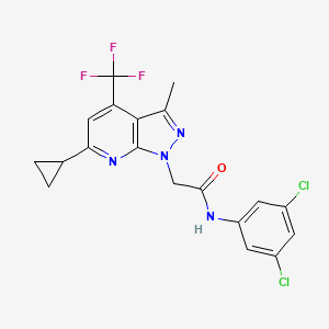 2-[6-CYCLOPROPYL-3-METHYL-4-(TRIFLUOROMETHYL)-1H-PYRAZOLO[3,4-B]PYRIDIN-1-YL]-N~1~-(3,5-DICHLOROPHENYL)ACETAMIDE