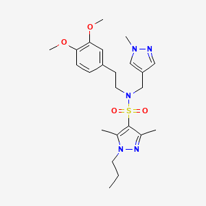 molecular formula C23H33N5O4S B4348214 N~4~-(3,4-DIMETHOXYPHENETHYL)-3,5-DIMETHYL-N~4~-[(1-METHYL-1H-PYRAZOL-4-YL)METHYL]-1-PROPYL-1H-PYRAZOLE-4-SULFONAMIDE 