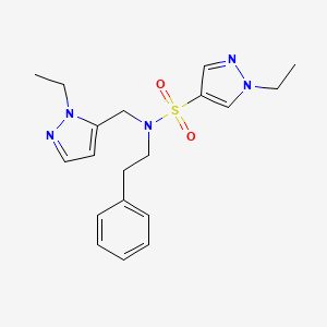 molecular formula C19H25N5O2S B4348234 1-ETHYL-N~4~-[(1-ETHYL-1H-PYRAZOL-5-YL)METHYL]-N~4~-PHENETHYL-1H-PYRAZOLE-4-SULFONAMIDE 