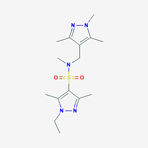 molecular formula C15H25N5O2S B4348257 1-ETHYL-N~4~,3,5-TRIMETHYL-N~4~-[(1,3,5-TRIMETHYL-1H-PYRAZOL-4-YL)METHYL]-1H-PYRAZOLE-4-SULFONAMIDE 