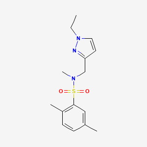 N-[(1-ethyl-1H-pyrazol-3-yl)methyl]-N,2,5-trimethylbenzenesulfonamide