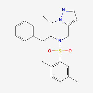 N-[(1-ethyl-1H-pyrazol-5-yl)methyl]-2,5-dimethyl-N-(2-phenylethyl)benzenesulfonamide