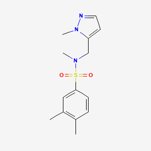 molecular formula C14H19N3O2S B4348306 N~1~,3,4-TRIMETHYL-N~1~-[(1-METHYL-1H-PYRAZOL-5-YL)METHYL]-1-BENZENESULFONAMIDE 