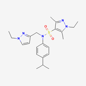 1-ETHYL-N~4~-[(1-ETHYL-1H-PYRAZOL-3-YL)METHYL]-N~4~-(4-ISOPROPYLPHENYL)-3,5-DIMETHYL-1H-PYRAZOLE-4-SULFONAMIDE