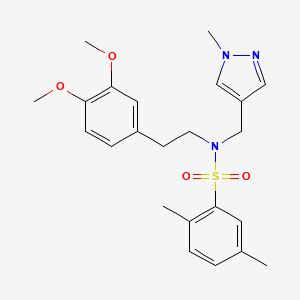 molecular formula C23H29N3O4S B4348377 N~1~-(3,4-DIMETHOXYPHENETHYL)-2,5-DIMETHYL-N~1~-[(1-METHYL-1H-PYRAZOL-4-YL)METHYL]-1-BENZENESULFONAMIDE 