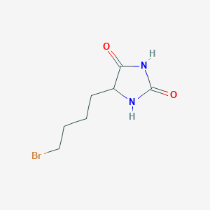molecular formula C7H11BrN2O2 B043484 2,4-咪唑烷二酮，5-(4-溴丁基)- CAS No. 28484-49-3