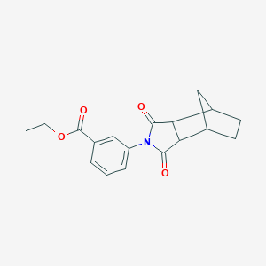 molecular formula C18H19NO4 B434840 ethyl 3-(1,3-dioxooctahydro-2H-4,7-methanoisoindol-2-yl)benzoate CAS No. 488785-74-6