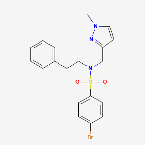 molecular formula C19H20BrN3O2S B4348434 4-BROMO-N~1~-[(1-METHYL-1H-PYRAZOL-3-YL)METHYL]-N~1~-PHENETHYL-1-BENZENESULFONAMIDE 