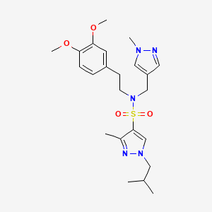 molecular formula C23H33N5O4S B4348471 N~4~-(3,4-DIMETHOXYPHENETHYL)-1-ISOBUTYL-3-METHYL-N~4~-[(1-METHYL-1H-PYRAZOL-4-YL)METHYL]-1H-PYRAZOLE-4-SULFONAMIDE 