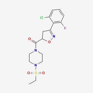 [3-(2-CHLORO-6-FLUOROPHENYL)-4,5-DIHYDRO-5-ISOXAZOLYL][4-(ETHYLSULFONYL)PIPERAZINO]METHANONE