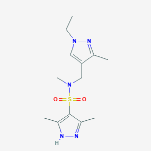 N-[(1-ethyl-3-methyl-1H-pyrazol-4-yl)methyl]-N,3,5-trimethyl-1H-pyrazole-4-sulfonamide