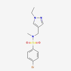 molecular formula C13H16BrN3O2S B4348554 4-BROMO-N~1~-[(1-ETHYL-1H-PYRAZOL-4-YL)METHYL]-N~1~-METHYL-1-BENZENESULFONAMIDE 