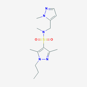 N,3,5-trimethyl-N-[(1-methyl-1H-pyrazol-5-yl)methyl]-1-propyl-1H-pyrazole-4-sulfonamide