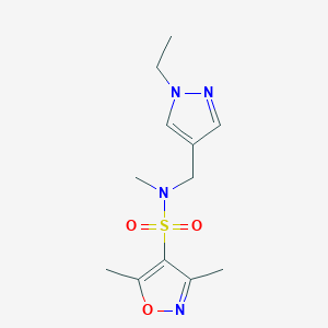 N~4~-[(1-ETHYL-1H-PYRAZOL-4-YL)METHYL]-N~4~,3,5-TRIMETHYL-4-ISOXAZOLESULFONAMIDE