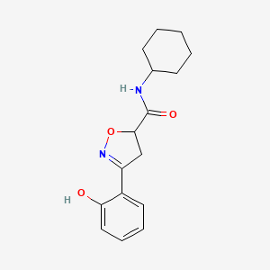 N-cyclohexyl-3-(2-hydroxyphenyl)-4,5-dihydro-1,2-oxazole-5-carboxamide