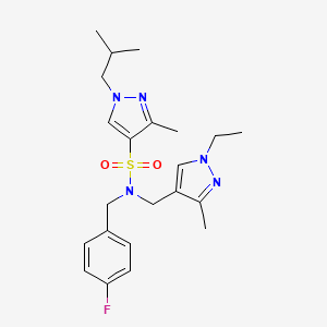 N~4~-[(1-ETHYL-3-METHYL-1H-PYRAZOL-4-YL)METHYL]-N~4~-(4-FLUOROBENZYL)-1-ISOBUTYL-3-METHYL-1H-PYRAZOLE-4-SULFONAMIDE