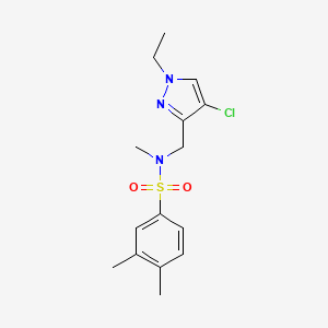 N~1~-[(4-CHLORO-1-ETHYL-1H-PYRAZOL-3-YL)METHYL]-N~1~,3,4-TRIMETHYL-1-BENZENESULFONAMIDE