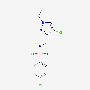 4-CHLORO-N~1~-[(4-CHLORO-1-ETHYL-1H-PYRAZOL-3-YL)METHYL]-N~1~-METHYL-1-BENZENESULFONAMIDE