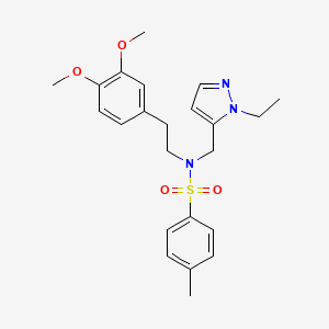 molecular formula C23H29N3O4S B4348668 N~1~-(3,4-DIMETHOXYPHENETHYL)-N~1~-[(1-ETHYL-1H-PYRAZOL-5-YL)METHYL]-4-METHYL-1-BENZENESULFONAMIDE 