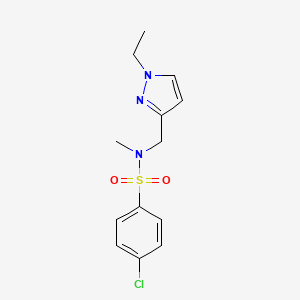 4-CHLORO-N~1~-[(1-ETHYL-1H-PYRAZOL-3-YL)METHYL]-N~1~-METHYL-1-BENZENESULFONAMIDE