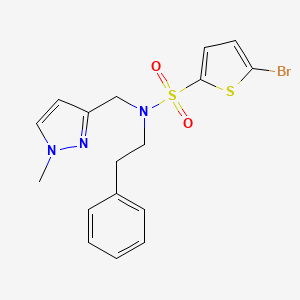 5-bromo-N-[(1-methyl-1H-pyrazol-3-yl)methyl]-N-(2-phenylethyl)-2-thiophenesulfonamide