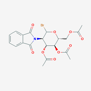 molecular formula C20H20BrNO9 B043487 3,4,6-三-O-乙酰基-2-脱氧-2-邻苯二甲酰亚胺基-D-吡喃葡萄糖基溴 CAS No. 70831-94-6