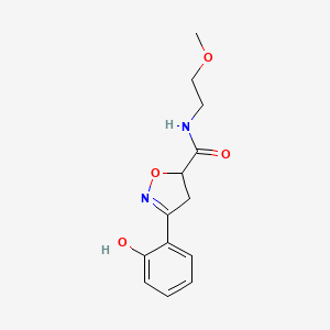 3-(2-hydroxyphenyl)-N-(2-methoxyethyl)-4,5-dihydro-1,2-oxazole-5-carboxamide