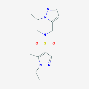 molecular formula C13H21N5O2S B4348746 1-ETHYL-N~4~-[(1-ETHYL-1H-PYRAZOL-5-YL)METHYL]-N~4~,5-DIMETHYL-1H-PYRAZOLE-4-SULFONAMIDE 