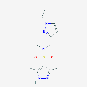 N-[(1-ethyl-1H-pyrazol-3-yl)methyl]-N,3,5-trimethyl-1H-pyrazole-4-sulfonamide