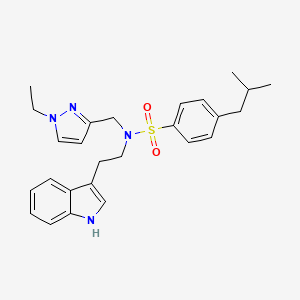 N~1~-[(1-ETHYL-1H-PYRAZOL-3-YL)METHYL]-N~1~-[2-(1H-INDOL-3-YL)ETHYL]-4-ISOBUTYL-1-BENZENESULFONAMIDE